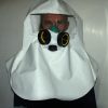 Chemical helmet with double respirator